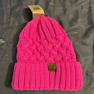 Brand new C.C hot pink beanie.
